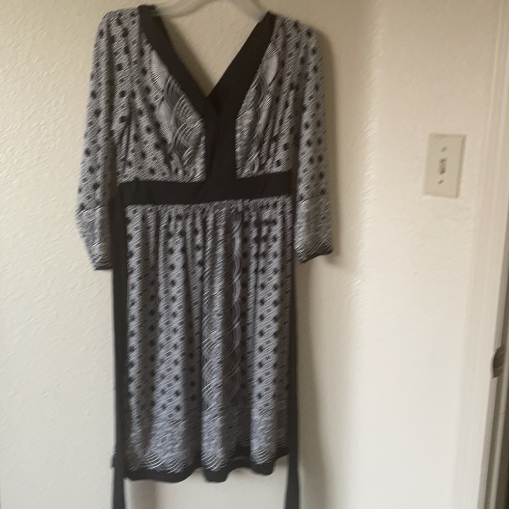 BNWT ECI New York black & White printed DRESS size #S